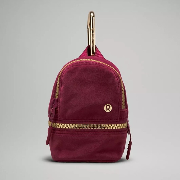 NWT Lululemon Athletica City Adventurer Backpack Nano Velour in Wine Berry